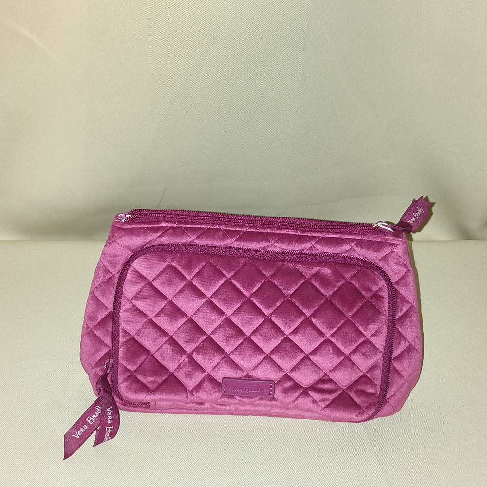 Vera Bradley Quilted Magenta Cosmetic Bag